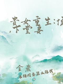 贵女重生:侯府,下堂妻