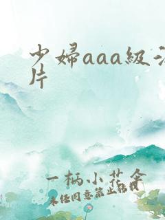 少妇aaa级淫片