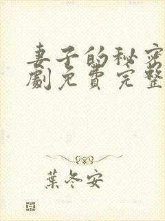 妻子的秘密电视剧免费完整观看
