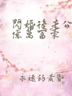 闪婚后老公竟是亿万富豪