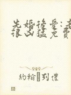 先婚后爱:老公很凶猛免费阅读全文