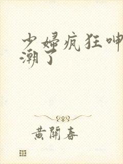 少妇疯狂呻吟高潮了