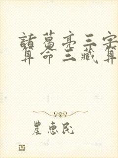 诸葛亮三字免费算命三藏算命