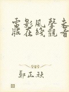 电影风声未删减版在线观看