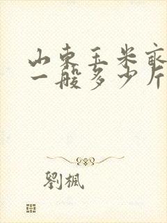 山东玉米亩产量一般多少斤