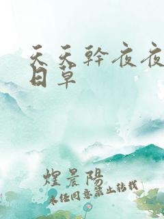 天天干夜夜撸日日草