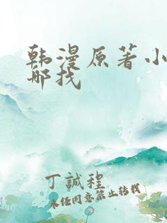 韩漫原著小说在哪找