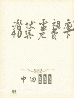 潜伏电视剧全集40集免费下载