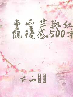 曹雪芹与红楼梦观后感500字