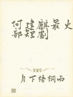 何建麒最火的十部短剧