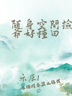 随身空间捡个王爷好种田