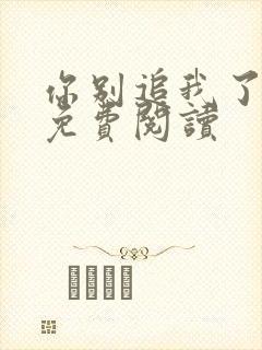 你别追我了小说免费阅读