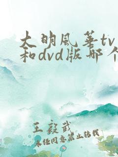 大明风华tv版和dvd版哪个好看
