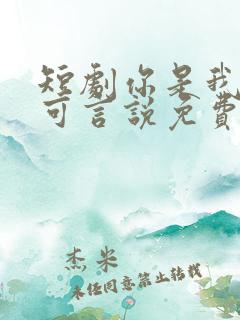 短剧你是我的不可言说免费观看