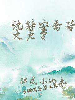 沈辞安乔若兮全文免费