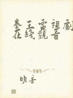 拳王电视剧粤语在线观看