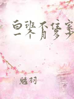 白班不住家保姆一个月多少钱
