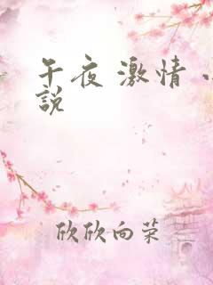 午夜 激情 小说
