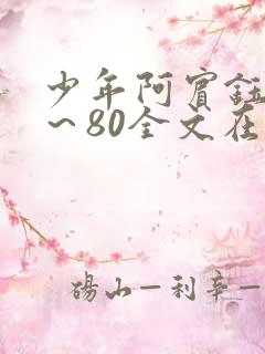 少年阿宾钰慧1～80全文在