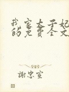 我家太子妃超凶的免费全文阅读