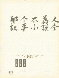 那个不为人知的故事小说全文阅读