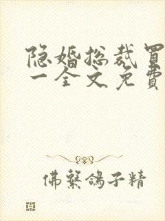 隐婚总裁买一送一全文免费阅读