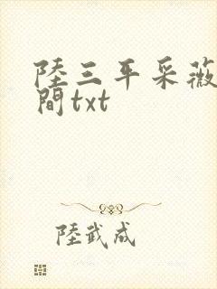 陆三平采薇在人间txt