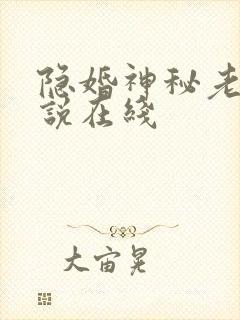 隐婚神秘老公小说在线