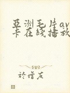 亚洲毛片av不卡在线播放