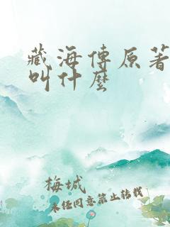 藏海传原著小说叫什么