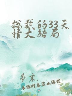 总裁的33天索情大结局