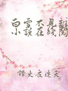 白雪不见离人愁小说在线阅读免费