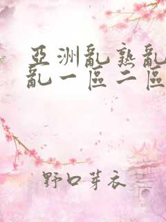 亚洲乱熟乱熟女乱一区二区