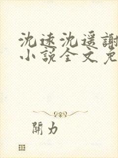 沈远沈遥谢子臣小说全文免费阅读