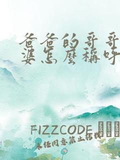 爸爸的哥哥的老婆怎么称呼?
