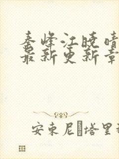 秦峰江晓晴小说最新更新章节