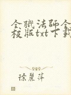 全职法师全本精校版txt下载