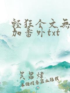 轻狂全文无删减加番外txt
