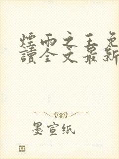烟雨之王免费阅读全文最新章节更新