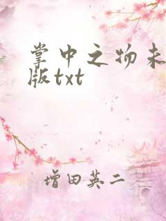 掌中之物未删减版txt