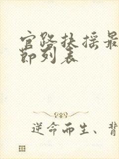 官路扶摇最新章节列表