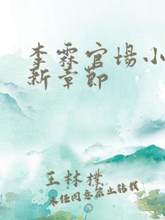 李霖官场小说最新章节