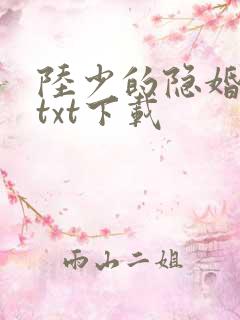 陆少的隐婚罪妻txt下载