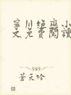 宁川绝恋小说全文免费阅读