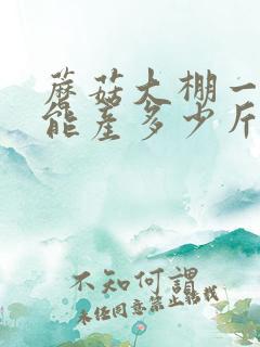蘑菇大棚一亩地能产多少斤