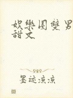 娱乐圈双男主文甜文