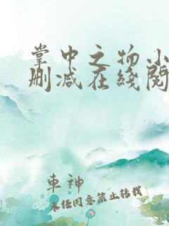 掌中之物小说无删减在线阅读
