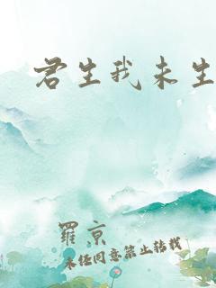 君生我未生原文