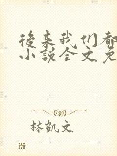 后来我们都哭了小说全文免费阅读