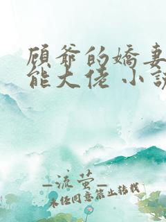 顾爷的娇妻是全能大佬 小说